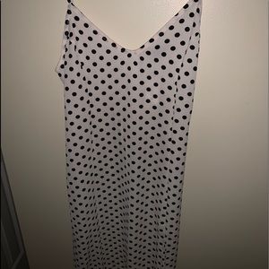 Pacsun white and black polka dot midi dress